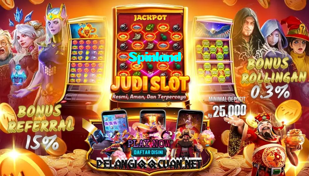 Spinland casino presented on mobile device in Pakistan with slots and live games